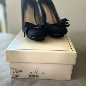 BCBG Women’s Tatiana Heels~ Satin upper, beautiful bow tie accent, truly classic